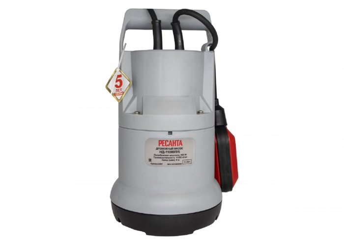 Дренажный насос РЕСАНТА НД-11000П/В (400Вт; 183л/м; Н-8м)