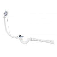 Сифон для ванны пластиковый, S-образный, с гибкой трубой 40/50 ВИР L=600 (30980653)