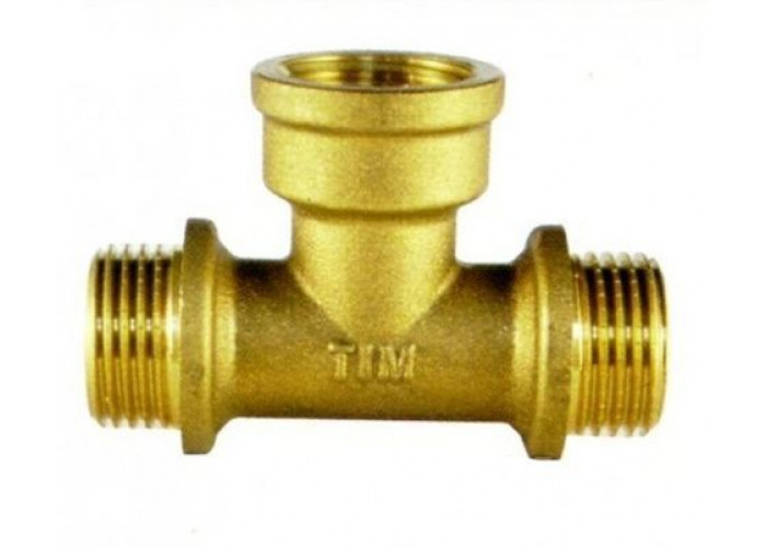 Тройник переходной 3/4"НР-3/4"ВР-3/4"НР ЛАТУНЬ THFH444 ViEiR (5/70)