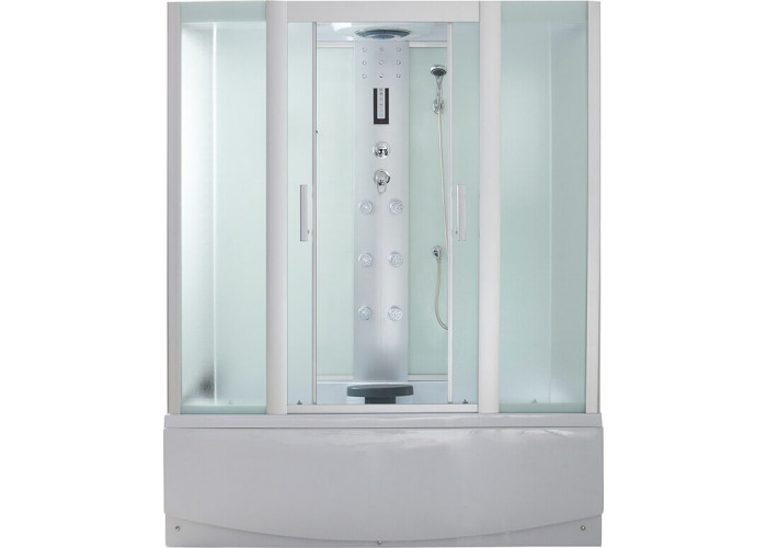 Душевая кабина 168x80x215 ERLIT ER4517TP-C4 высокий поддон, черная/тонированная