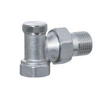 Клапан настроечный угловой для радиатора 1/2" (Lammin) 120/20