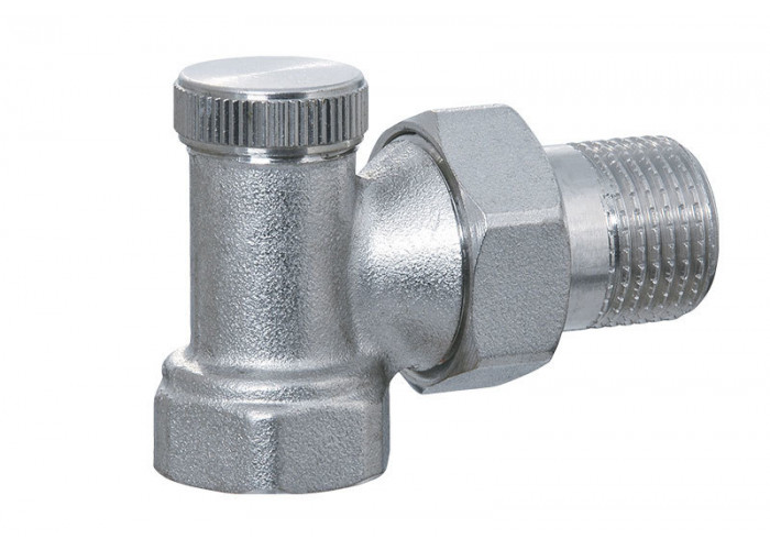 Клапан настроечный угловой для радиатора 1/2" (Lammin) 120/20