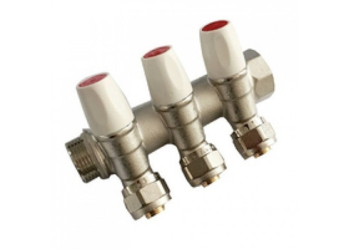 Коллектор регулирующий под 45°, 3/4"г/ш х 16ц - 4 выхода MR135N-3/4-C-4