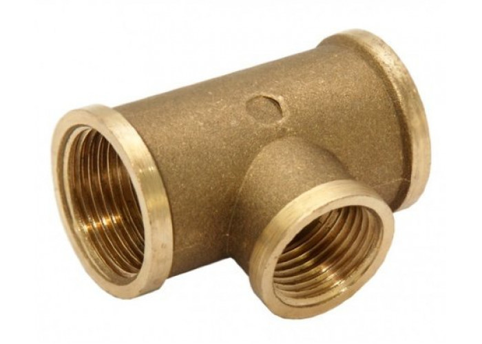 Тройник переходной 3/4"ВР-1/2"ВР-3/4"ВР ЛАТУНЬ TFFF434 ViEiR (5/80)
