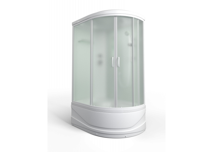 Душевая кабина 120x80x215 MIRWELL MR3512TPR-C3-RUS высокий поддон, белая/матовая