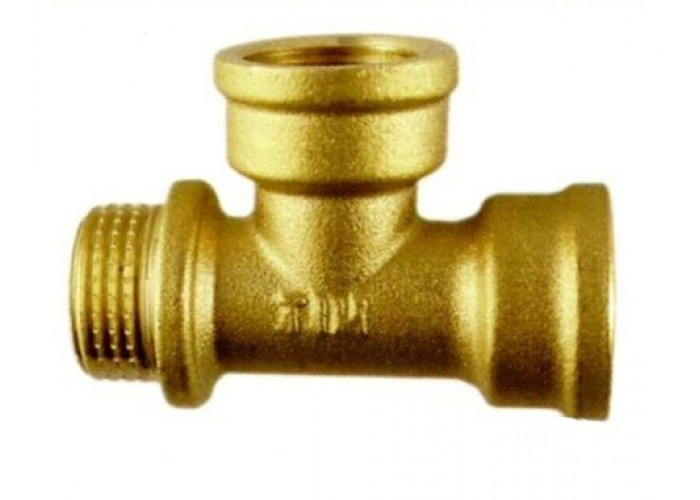 Тройник переходной 1/2"ВР-1/2"ВР-1/2"НР ЛАТУНЬ TFFH333 ViEiR (10/100)