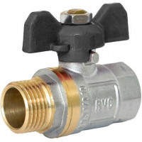 Кран RVC шаровой (15) 1/2" гш бабочка ЧЕРНАЯ