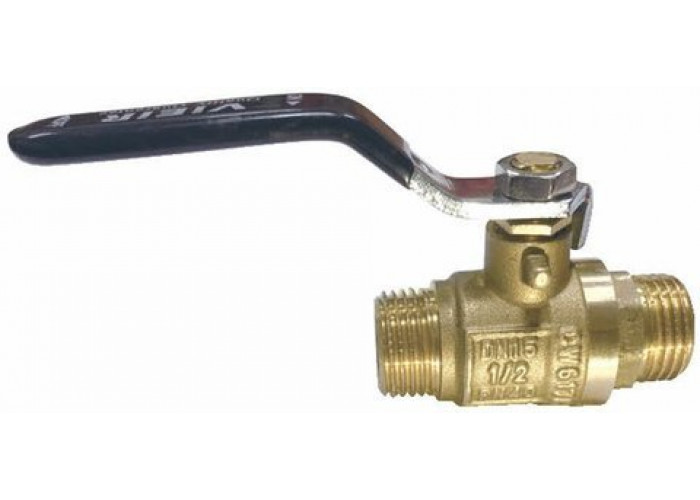 Кран шаровой 1/2" ш/ш ручка ЖЕЛТЫЙ VR106-01 ViEiR (12/120)