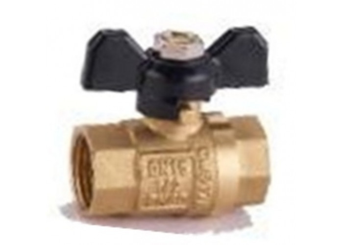 Кран шаровой 1/2" г/г бабочка VR205-01 "ATM" (10/160)