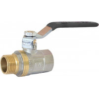 Кран RVC шаровой (15) 1/2" гш ручка ЧЕРНАЯ