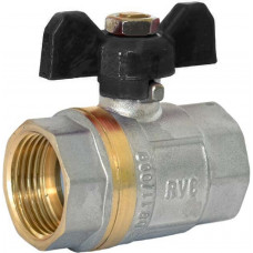 Кран RVC шаровой (20) 3/4" гг бабочка ЧЕРНАЯ