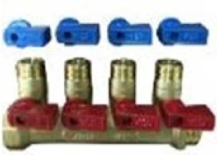 Коллектор с шаровыми кранами 3/4"х1/2"ш-3 выхода ViIEiR VR713 (1/30)