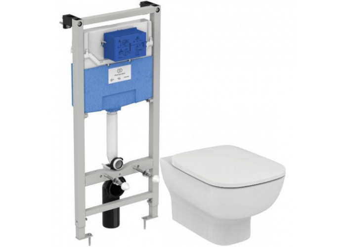 Инсталляция Ideal Standard Prosys Frame 120 M R020467 + Подвесной унитаз Ideal Standard Esedra AquaBlade T386001 + Сиденье для унитаза с микролифтом Ideal Standard Esedra T318101 БЕЗ КНОПКИ