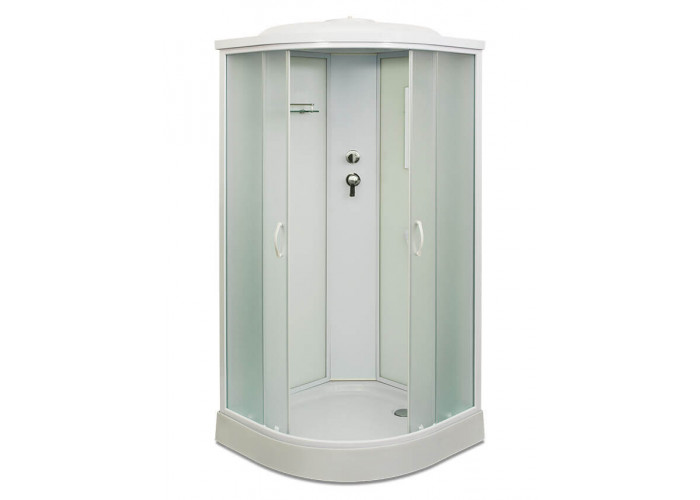 Душевая кабина 90x90x215 MIRWELL MR3509P-C3-RUS низ. поддон, белая/матов.