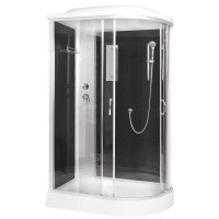 Душевая кабина 120x80x215 ERLIT ER3512PL-C4-RUS низкий поддон, черная/тонированная
