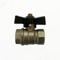 Кран шаровый 3/4"гг бабочка "KRAFTECO"