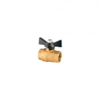 Кран шаровый 3/4" г/г бабочка ЖЕЛТЫЙ VR101-02 ViEiR (10/100)