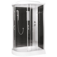 Душевая кабина 120x80x215 ERLIT ER3512PR-C4-RUS низкий поддон, черная/тонированная