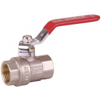 Кран шаровый 3/4" г/г ручка НИКЕЛЬ VR200-02 ViEiR (10/80)