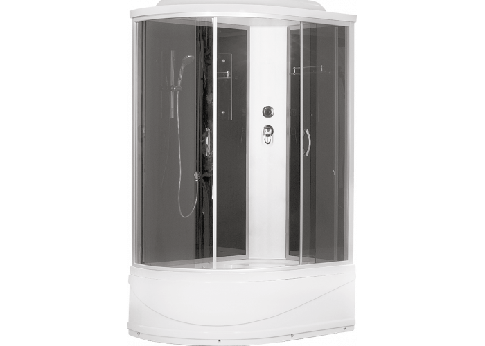 Душевая кабина 120x80x215 ERLIT ER3512TPR-C4-RUS высокий поддон, черная/тонированная