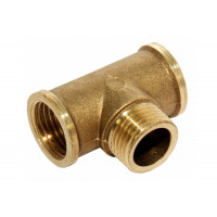 Тройник переходной 3/4"ВР-1/2"НР-3/4"ВР ЛАТУНЬ TFHF434 ViEiR (5/75)