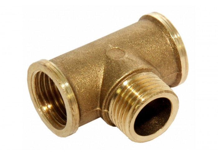 Тройник переходной 3/4"ВР-1/2"НР-3/4"ВР ЛАТУНЬ TFHF434 ViEiR (5/75)
