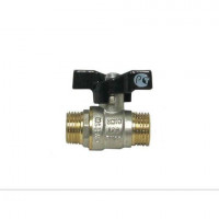 Кран шаровый 3/4" ш/ш бабочка НИКЕЛЬ VR105-04 ViEiR (10/80)