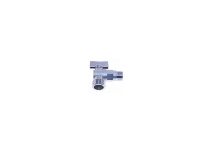 Кран угловой 1/2"-3/4" матовый хром GZRL34 "VER-PRO" (60)