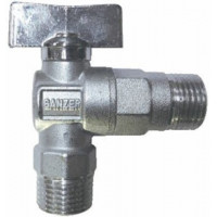 Кран угловой 1/2"-1/2" матовый хром GZRL33 "VER-PRO" (80)