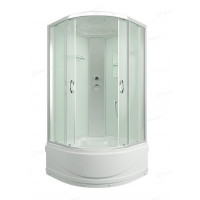 Душевая кабина 80x80x215 ERLIT ER3508TP-C3-RUS выс. поддон, белая/мат.
