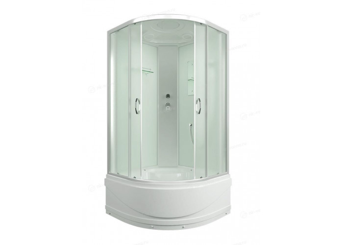 Душевая кабина 80x80x215 ERLIT ER3508TP-C3-RUS выс. поддон, белая/мат.