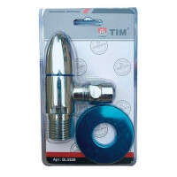 Угловой кран 1/2"-3/8" хром круглый TIM BL5828