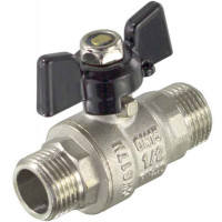 Кран шаровой никелированный 3/4 ш-ш баб. TIM DE1220X