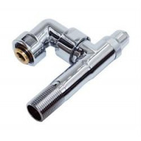 Кран угловой поворотный для ПС 1"-1/2" г/ш (хром) K10-NFM024