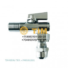 Кран шаровой ДУ-10*1/2 с фильтром с шарнирным соединением для смесителя с трубками TIM BL5829