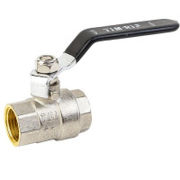 Кран шаровой никелированный 3/4" г-г рычаг TIM DE1205X