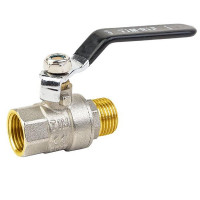 Кран шаровой никелированный 11/4" г-ш рычаг TIM DE1209X