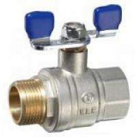 Кран шаровой эконом класса 1/2" г-ш бабочка TIM V02FM-1