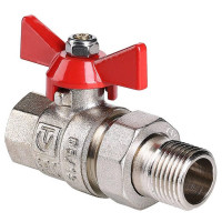 Кран шаровой с американкой VALTEC п/п 1" бабочка