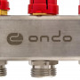 Коллекторная группа ONDO нержавеющая сталь 8 выхода в сборе с автоматическим воздухоотводчиком, расходомерам