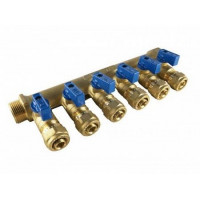 Коллектор с шаровыми кранами 3/4" х 16 ц 200-3/4(6)B